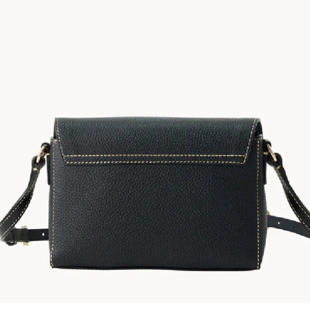 Dooney & Bourke Black Pebble Grain Rena Leather Crossbody Bag - Picture 2 of 5